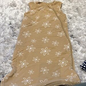 Cozy Tan Floral Kids Pajama Sleep Sack
